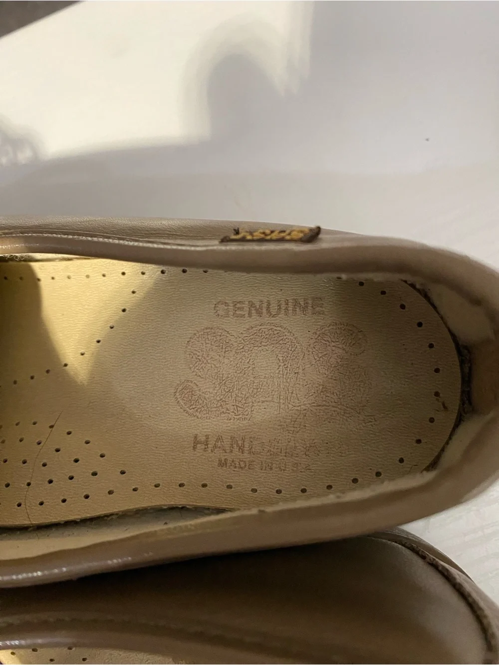 Vintage SAS Siesta Women's Beige Leather Moc Toe Lace Up Comfort Loafers
